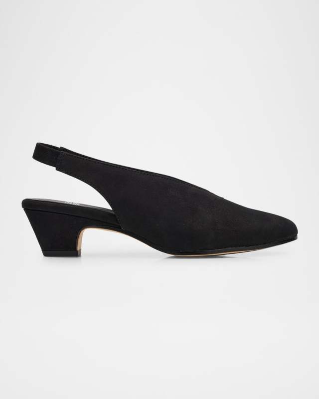 Moddie Metallic Suede Slingback Pumps